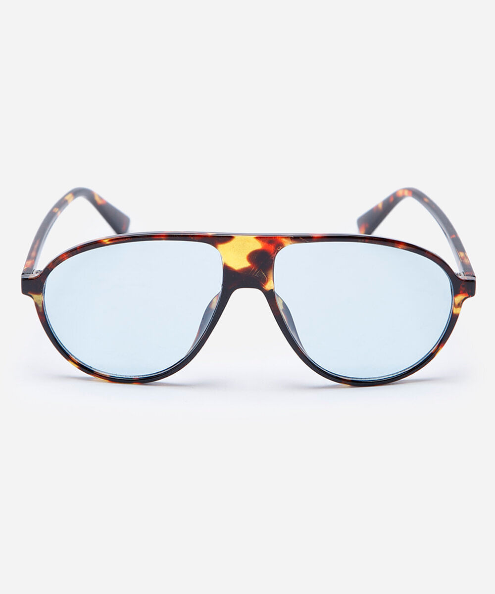 óculos de sol feminino aviador de acetato tartaruga triton colorido