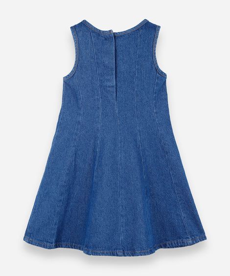 vestido infantil jeans azul