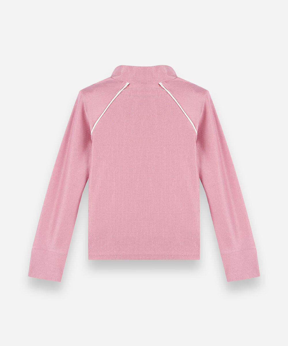jaqueta infantil esportiva contrastante rosa