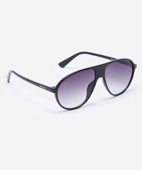 óculos de sol feminino aviador de acetato triton preto