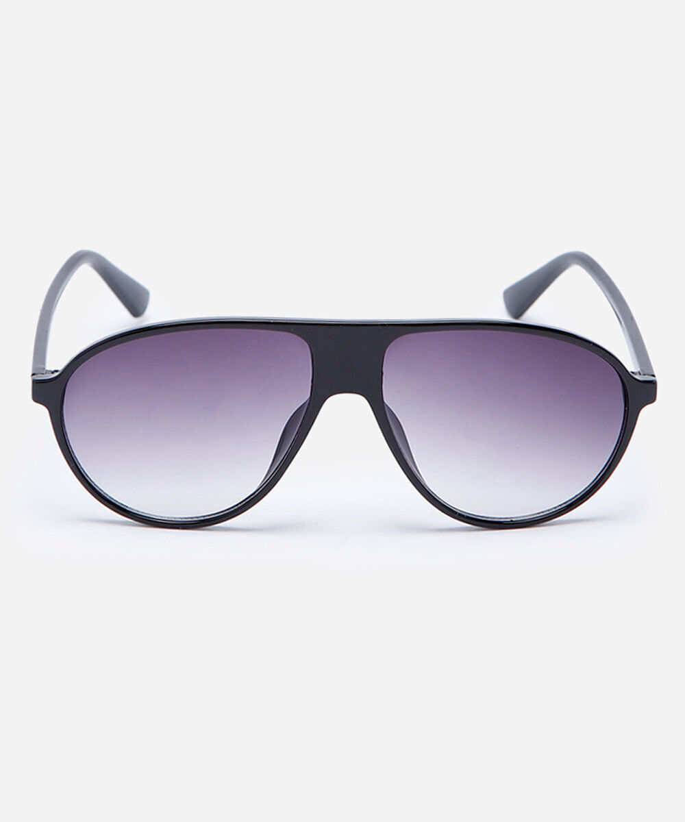 óculos de sol feminino aviador de acetato triton preto