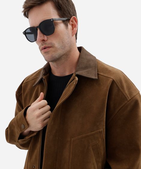óculos de sol masculino quadrado de acetato triton preto