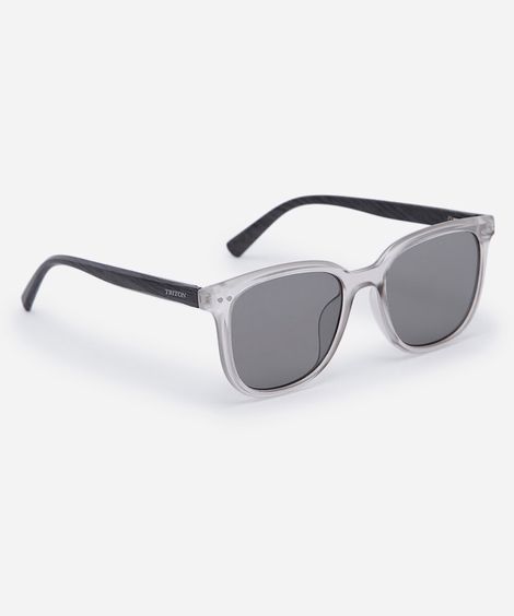 óculos de sol masculino quadrado de acetato triton transparente