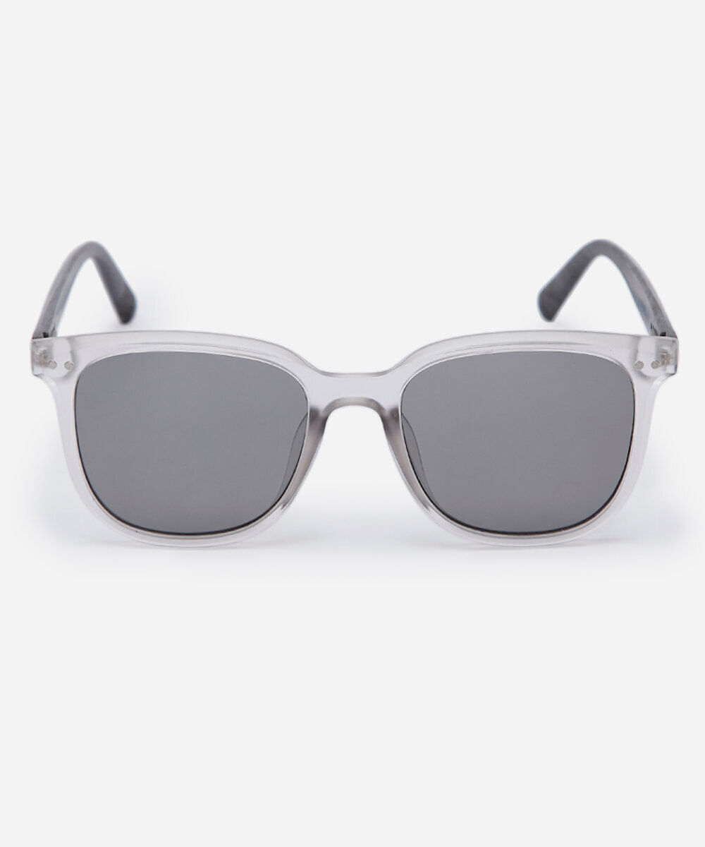 óculos de sol masculino quadrado de acetato triton transparente