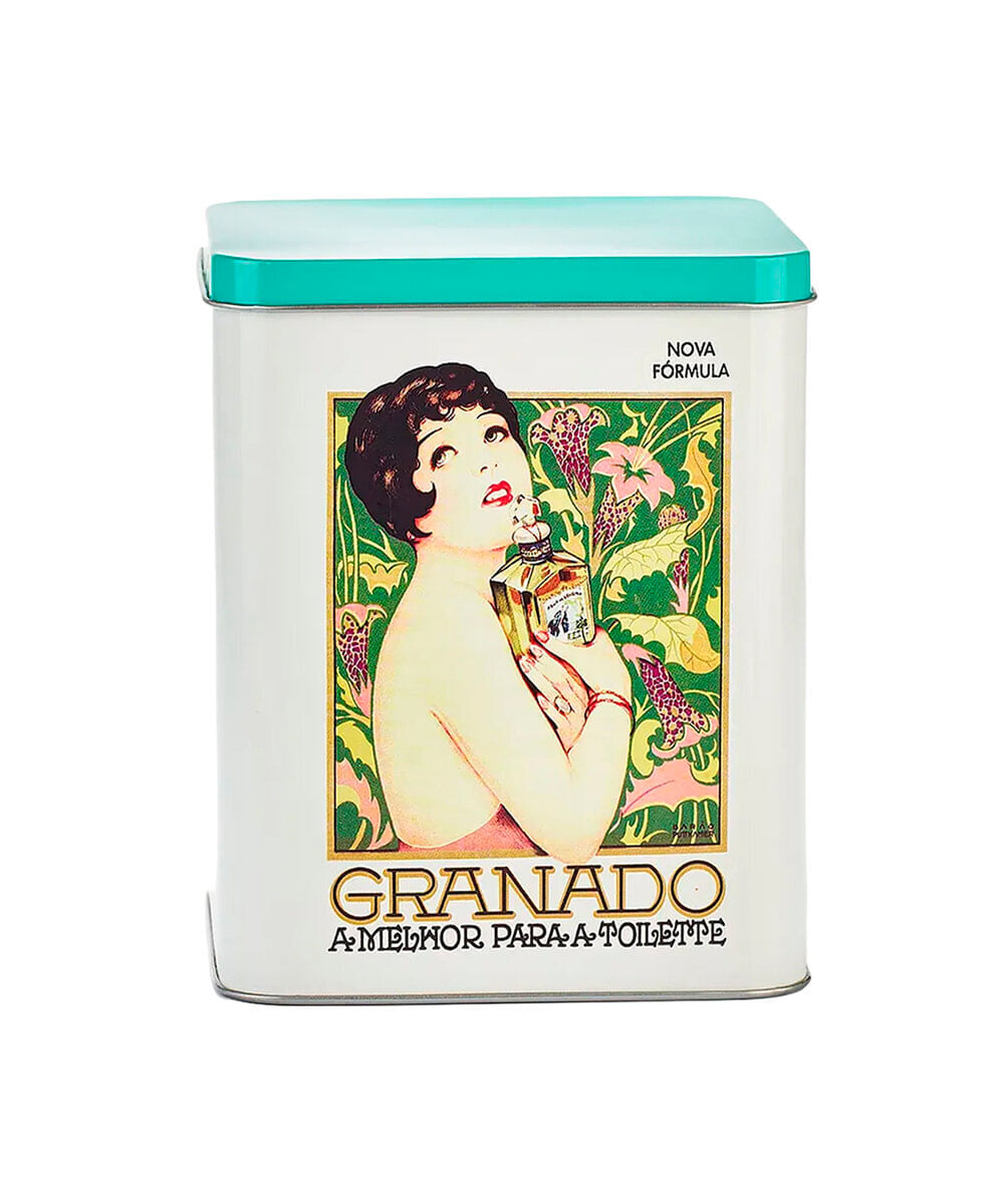 kit granado com lata chá branco
