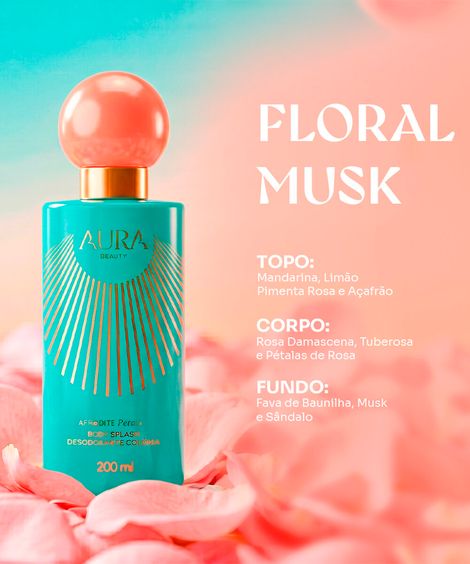 body splash aura beauty desodorante corporal afrodite petals 200ml