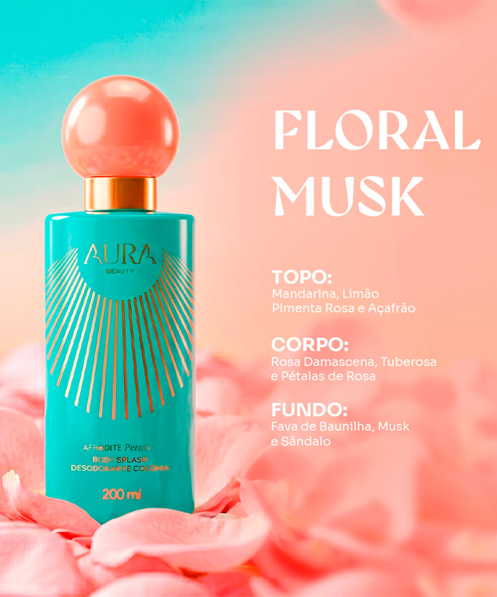 body splash aura beauty desodorante corporal afrodite petals 200ml
