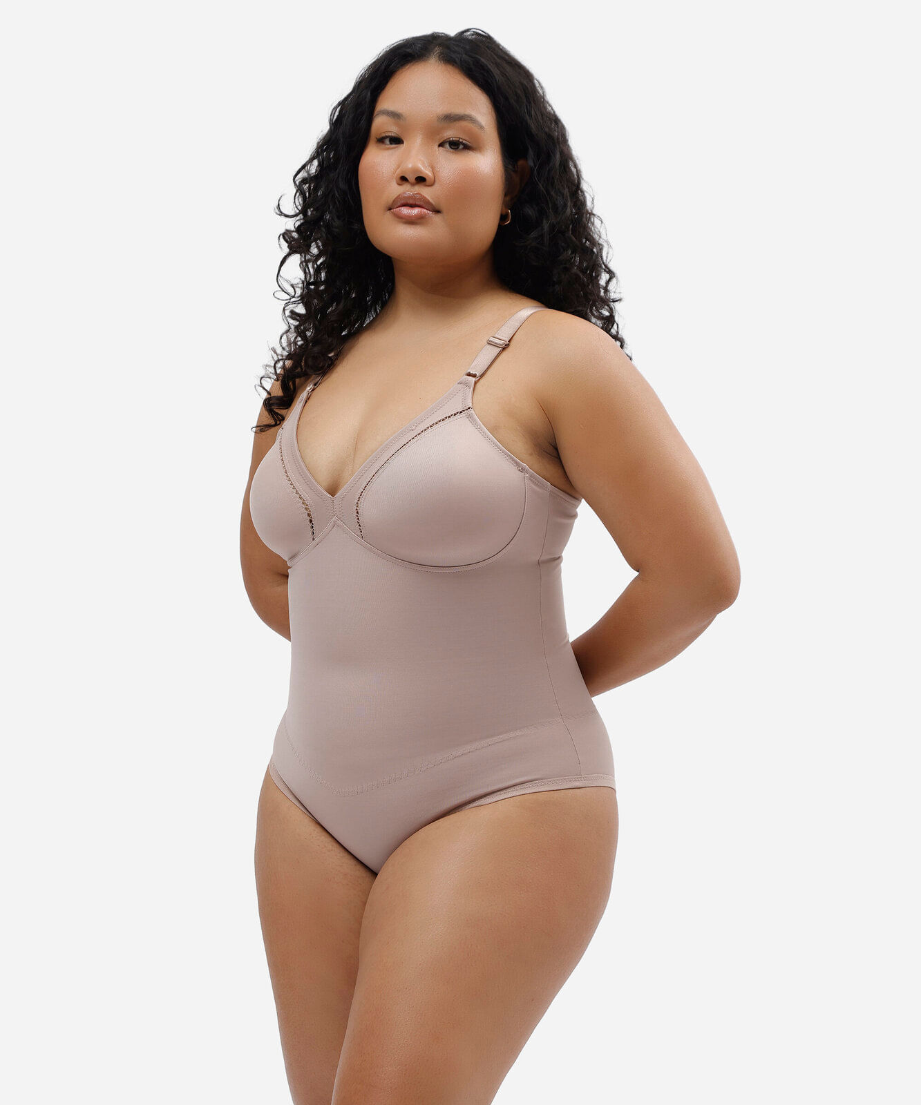 body modelador feminino plus size demillus bege