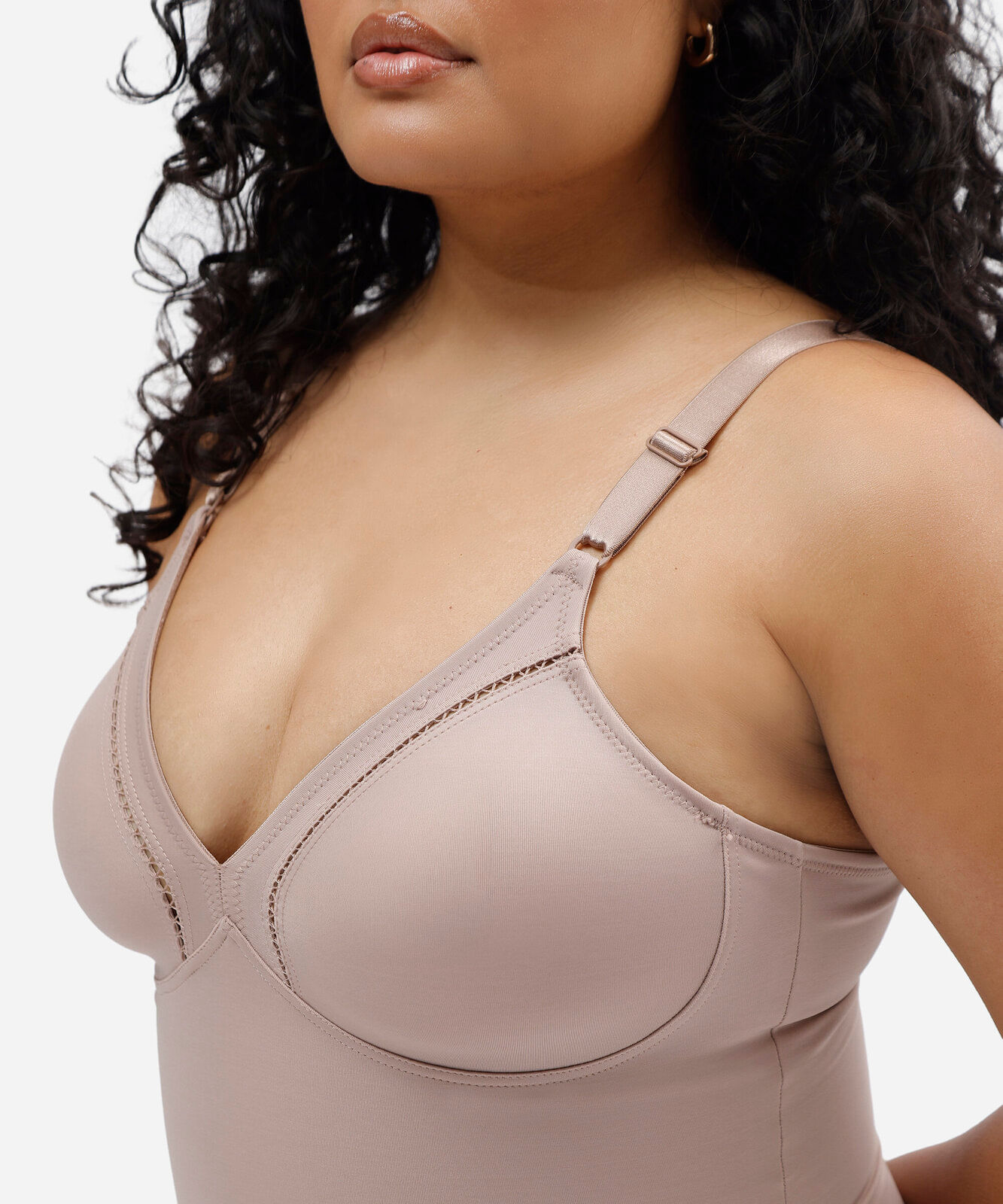 body modelador feminino plus size demillus bege
