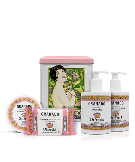 kit granado com lata calêndula