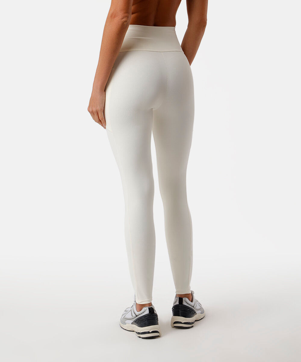 calça legging com bolso off white