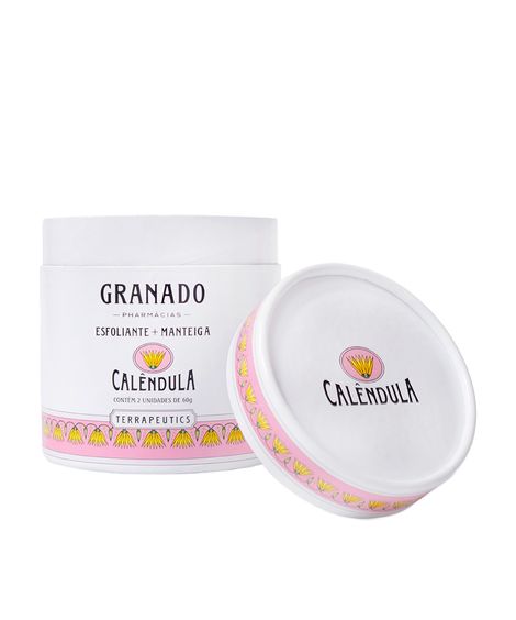 kit granado com manteiga e esfoliante corporal calêndula 60g