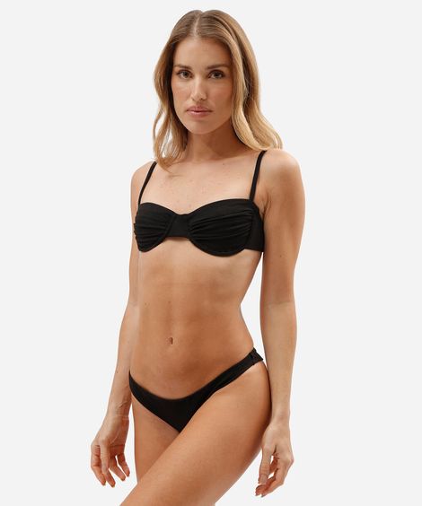 biquíni calcinha asa delta feminino texturizado preto