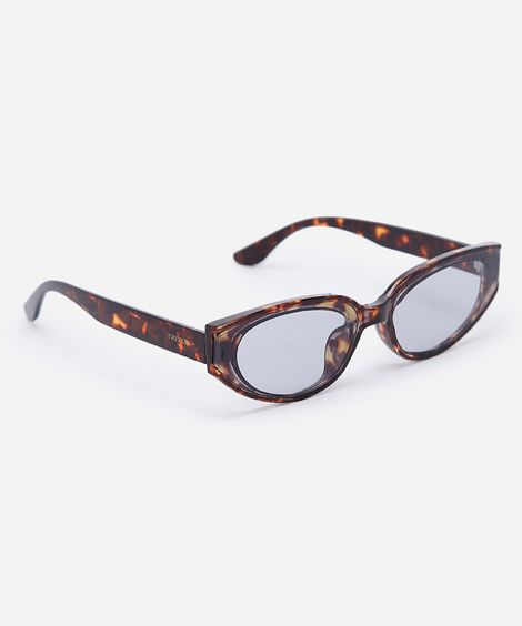 óculos de sol feminino oval de acetato tartaruga triton colorido