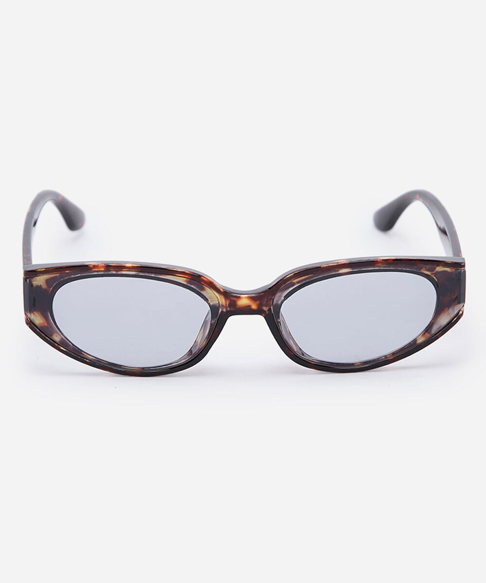 óculos de sol feminino oval de acetato tartaruga triton colorido