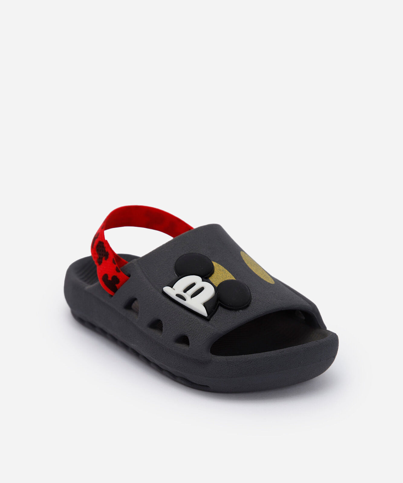 chinelo infantil slide mickey cinza