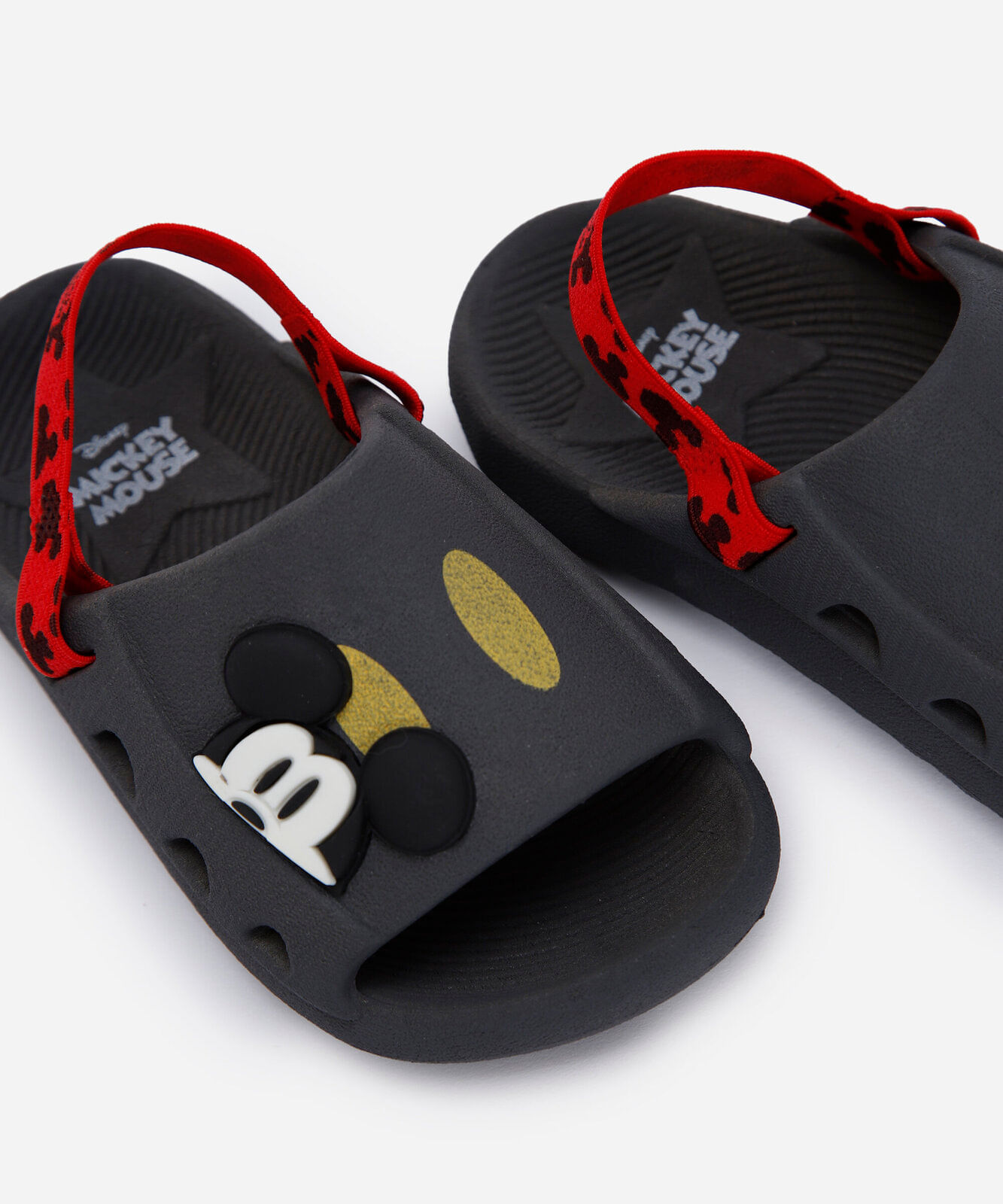 chinelo infantil slide mickey cinza