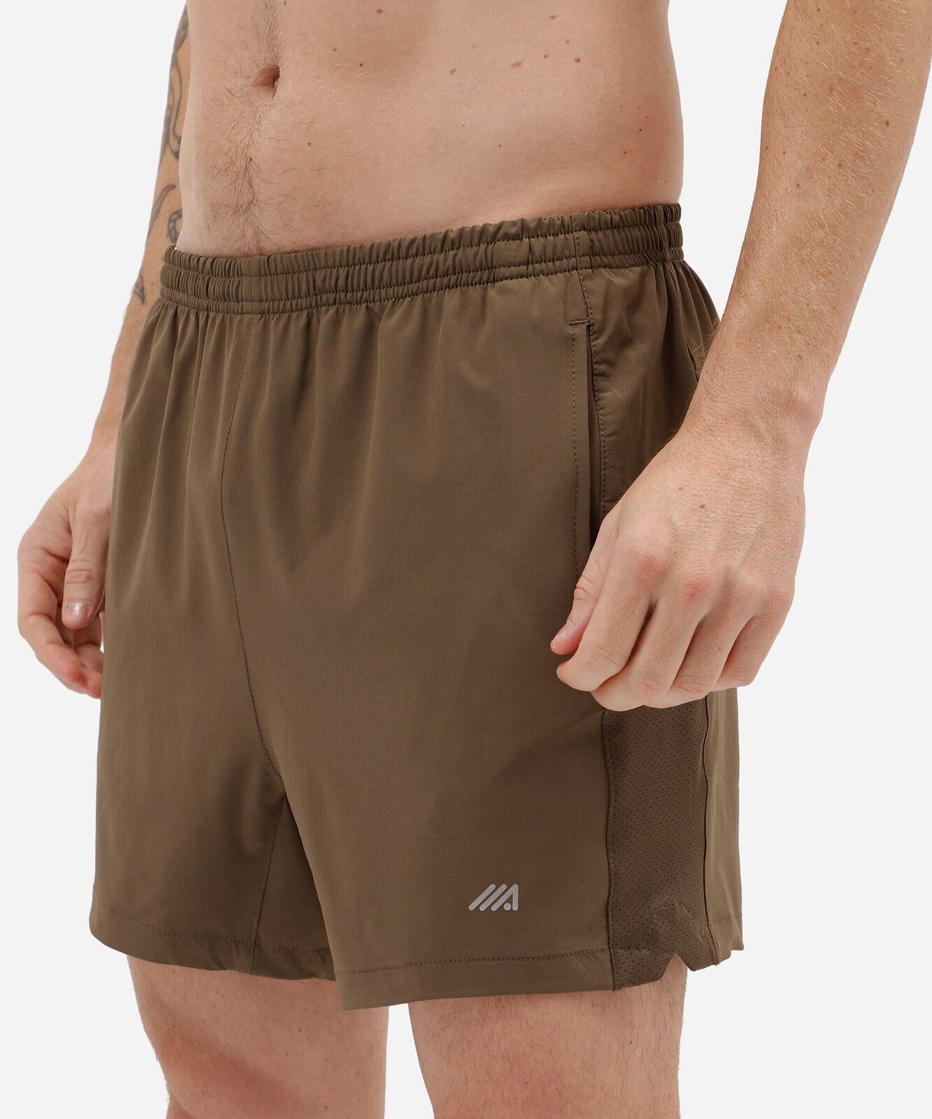 short running masculino esportivo marrom