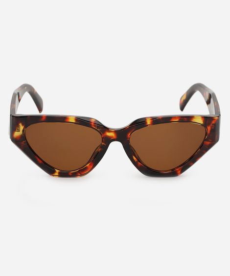 óculos de sol feminino gatinho de acetato tartaruga triton marrom