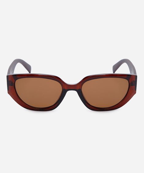 óculos de sol feminino gatinho de acetato marrom
