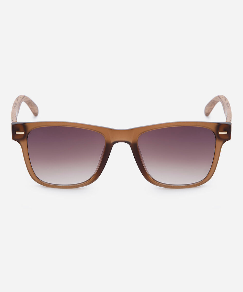 óculos de sol masculino quadrado de acetato triton marrom