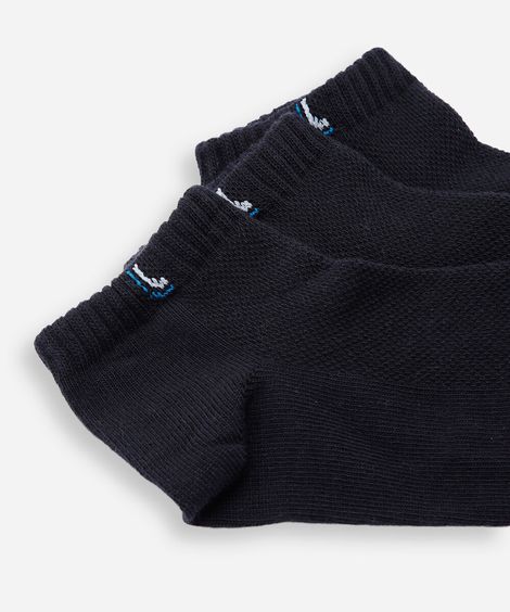 kit de 3 meias invisível lupo preto