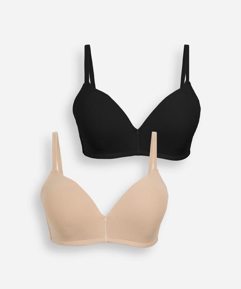 kit de 2 sutiãs triângulo feminino colorido
