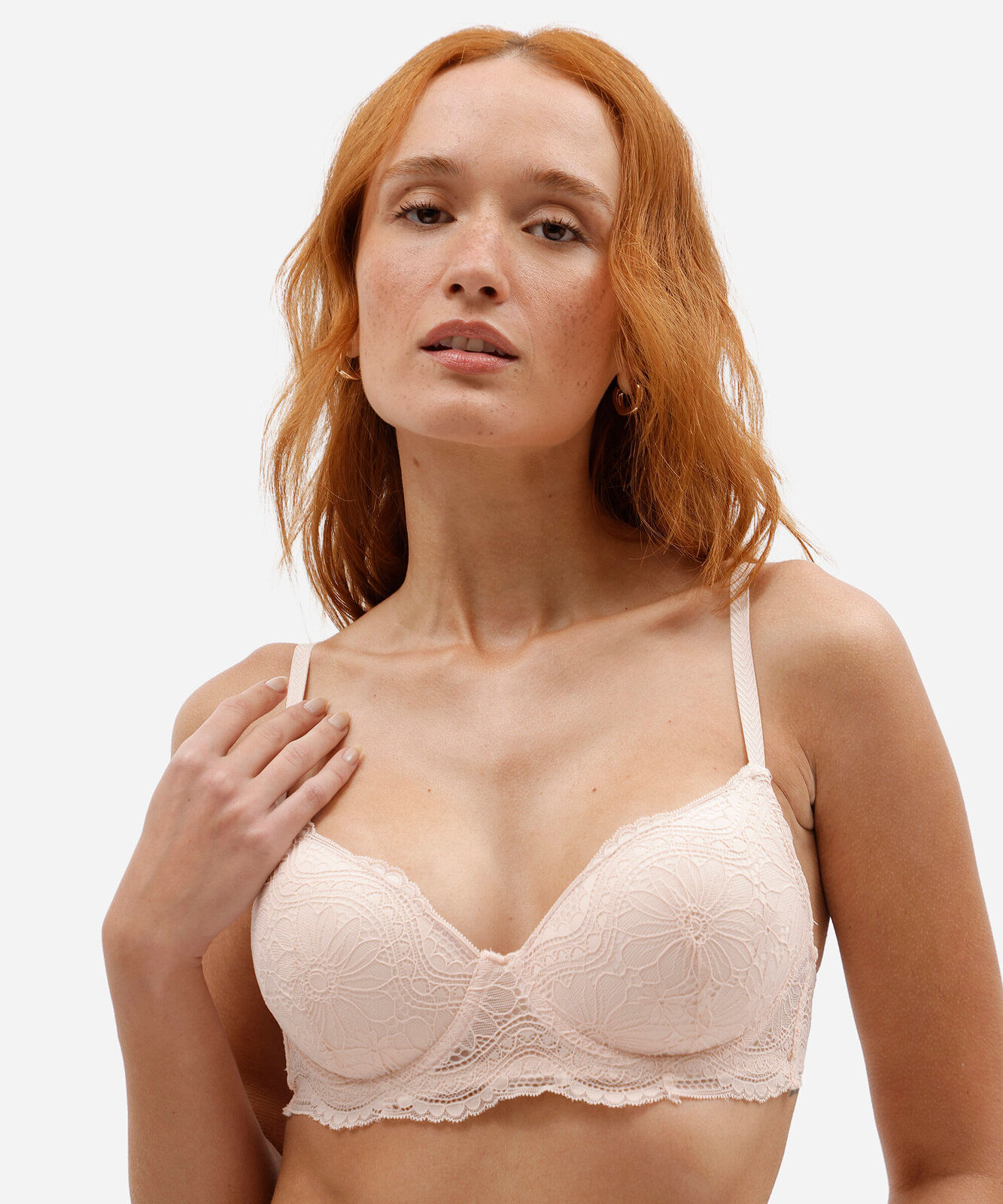 kit de 2 sutiãs base feminino de renda floral colorido
