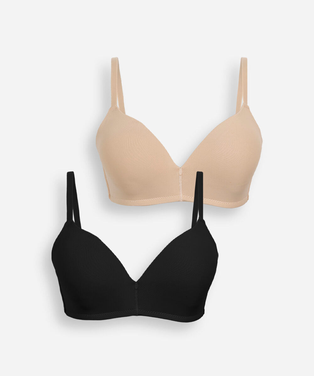 kit de 2 sutiãs triângulo feminino colorido
