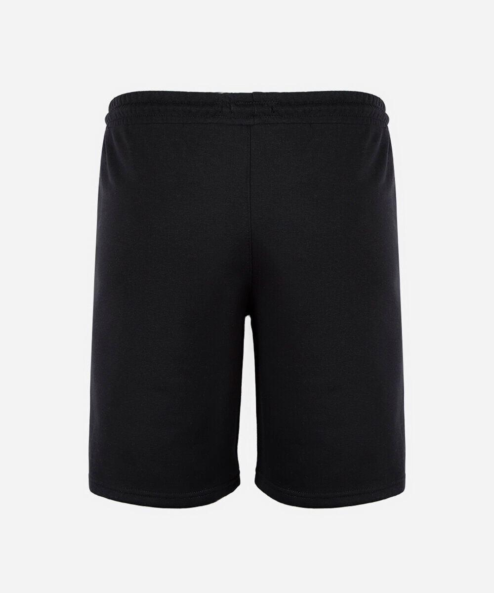 short juvenil moletom preto