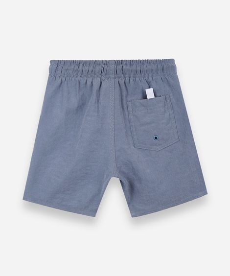 bermuda infantil com elástico e cordão azul