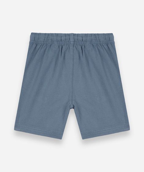 bermuda infantil de algodão com cós elástico azul