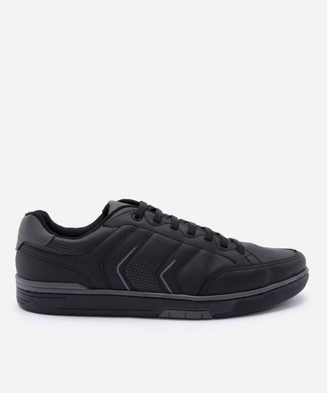 sapatênis masculino com recortes preto
