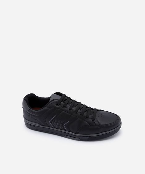 sapatênis masculino com recortes preto