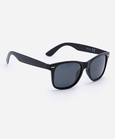 óculos de sol masculino quadrado de acetato preto