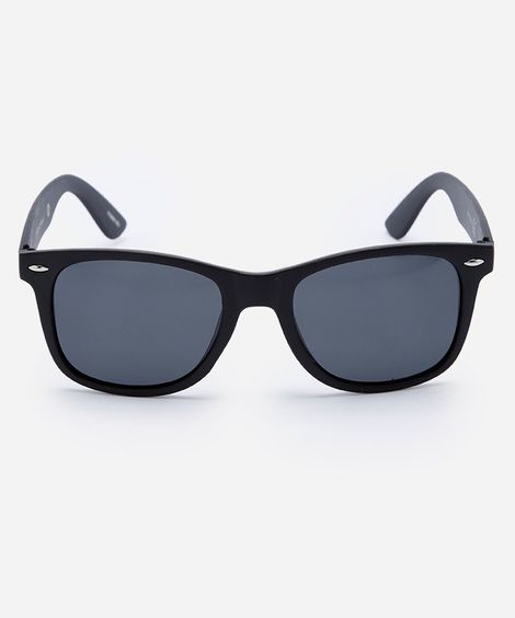 óculos de sol masculino quadrado de acetato preto