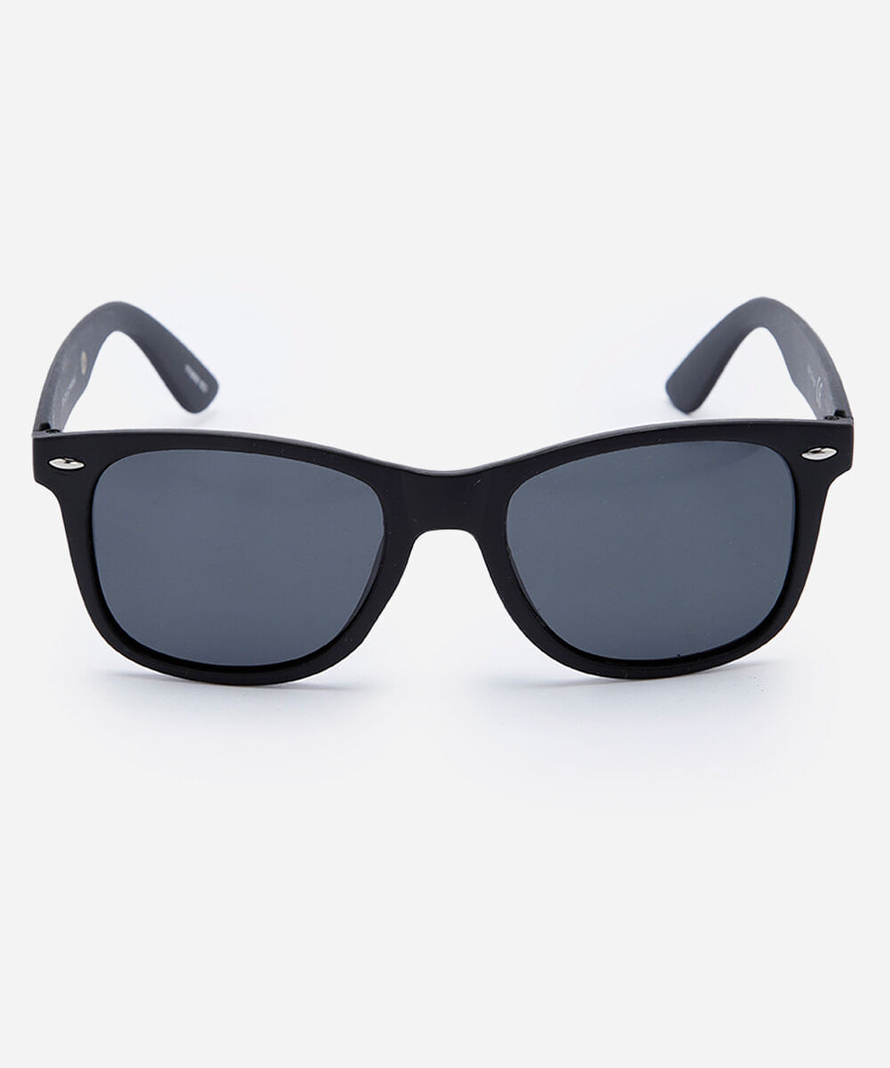 óculos de sol masculino quadrado de acetato preto