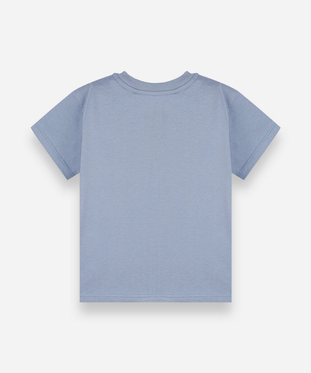 camiseta infantil de algodão patrulha canina azul