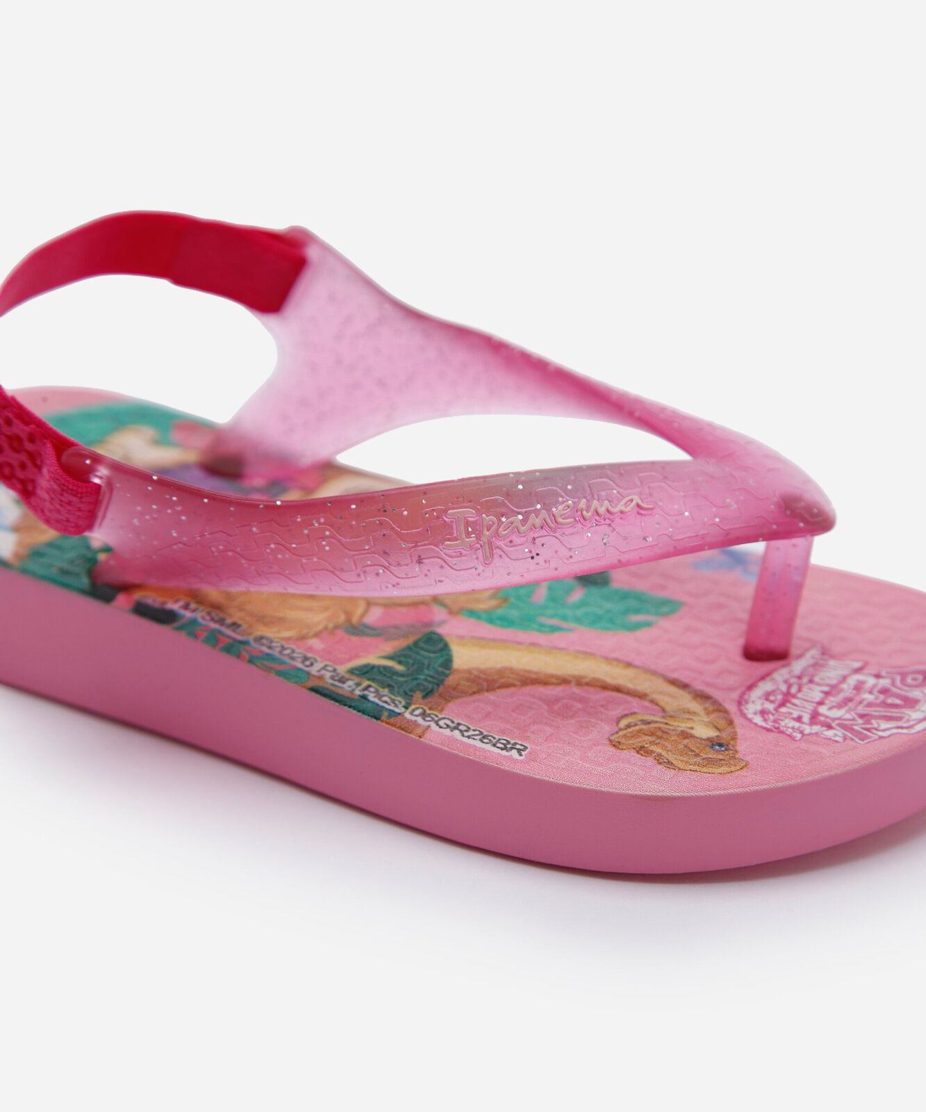 chinelo infantil ipanema com elástico patrulha canina rosa