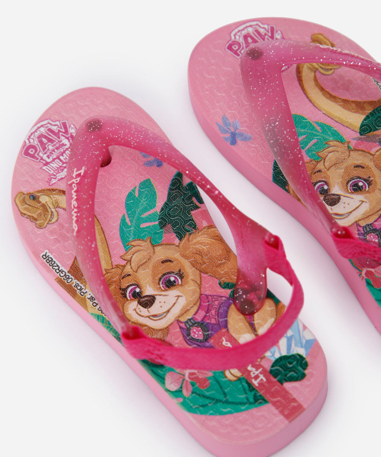 chinelo infantil ipanema com elástico patrulha canina rosa