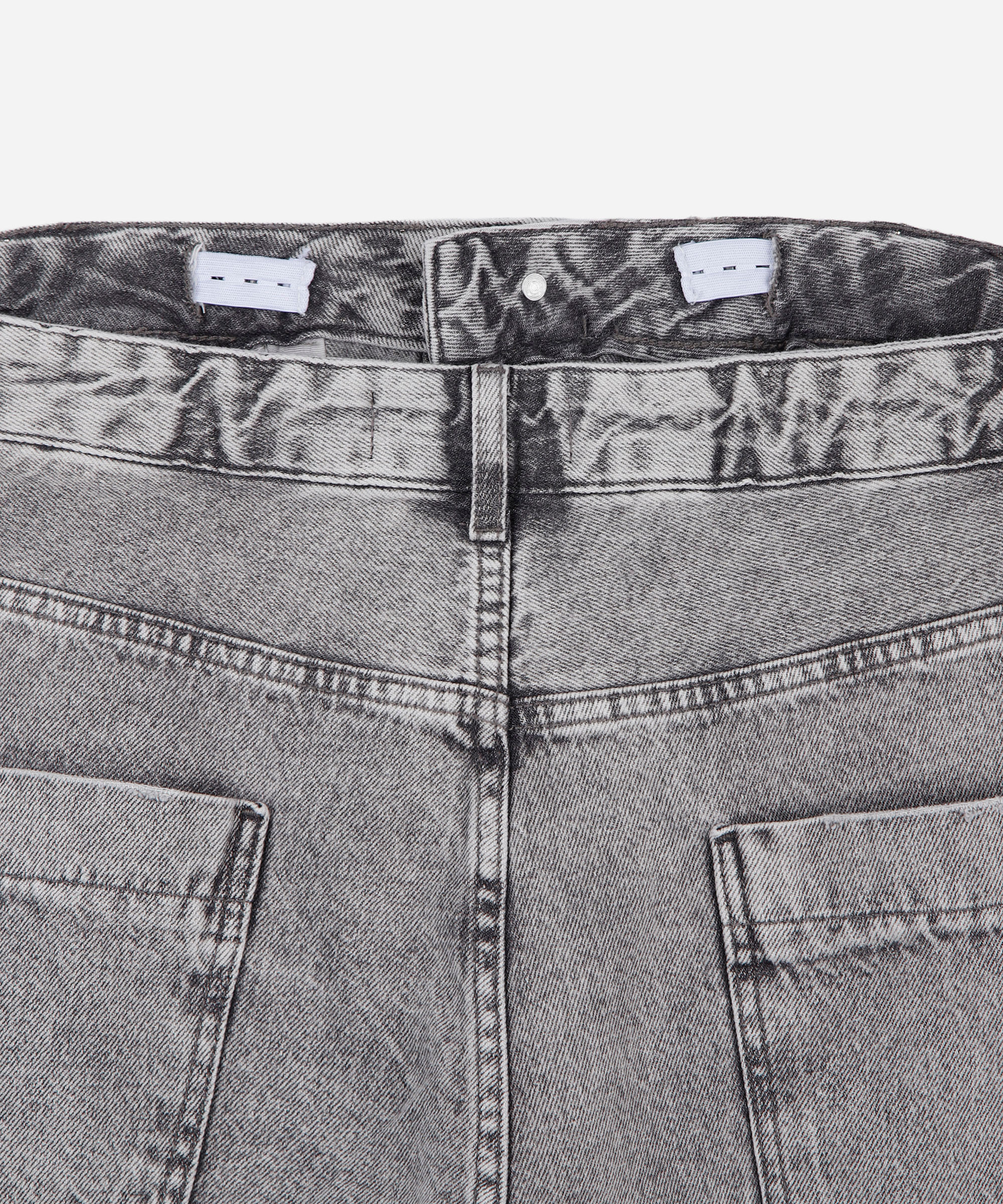 calça skater feminina jeans cintura média plus size cinza