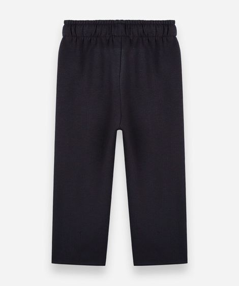 calça infantil de moletom cós elástico com nervura preta