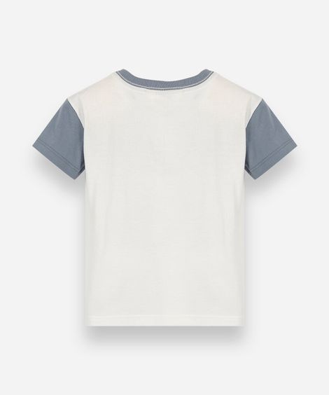 camiseta infantil de algodão manga curta patrulha canina off white