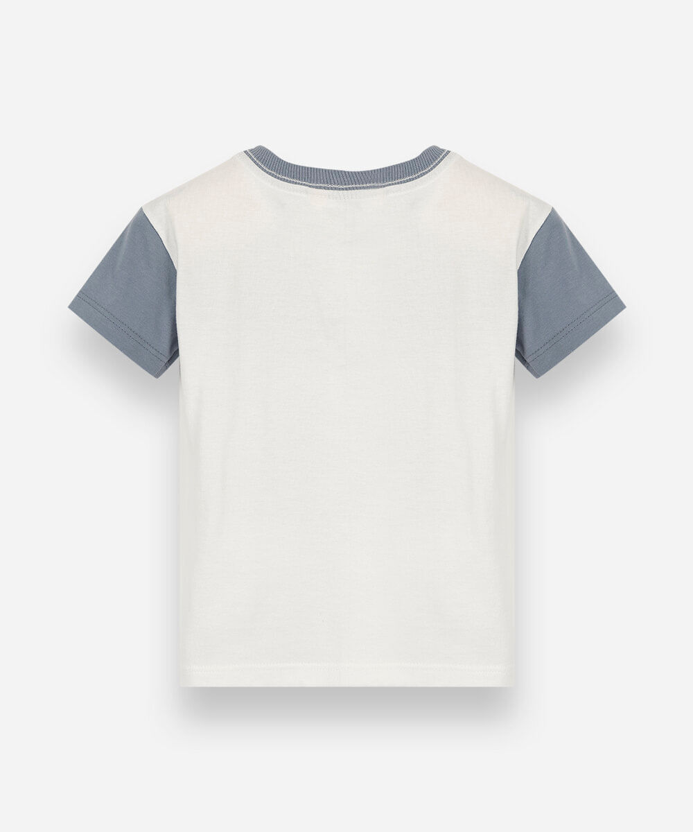 camiseta infantil de algodão manga curta patrulha canina off white