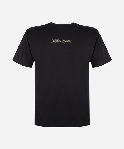 camiseta juvenil de algodão jujutsu kaisen preta