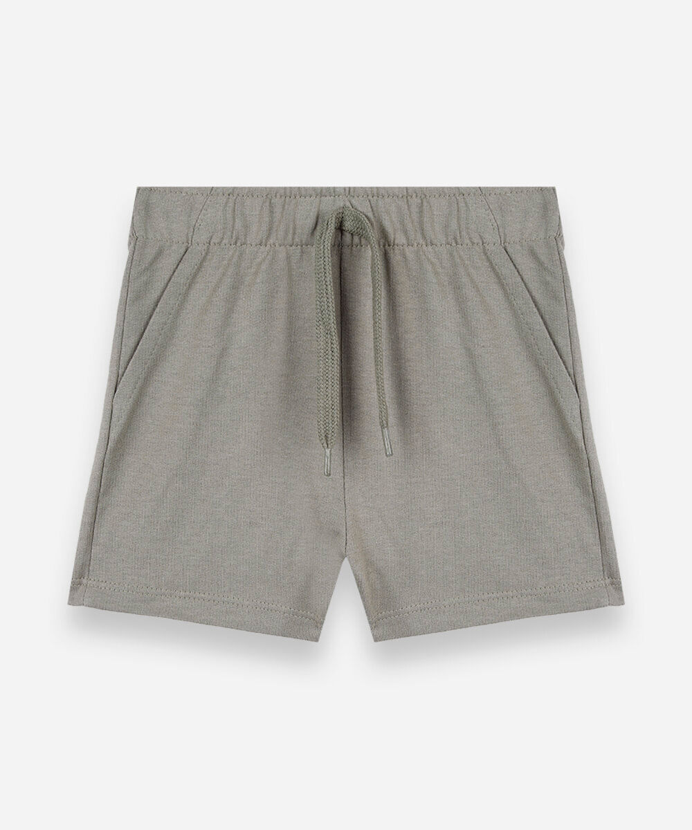 kit de 2 shorts infantil de moletom cós elástico colorido