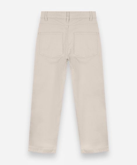 calça skinny infantil de sarja bege