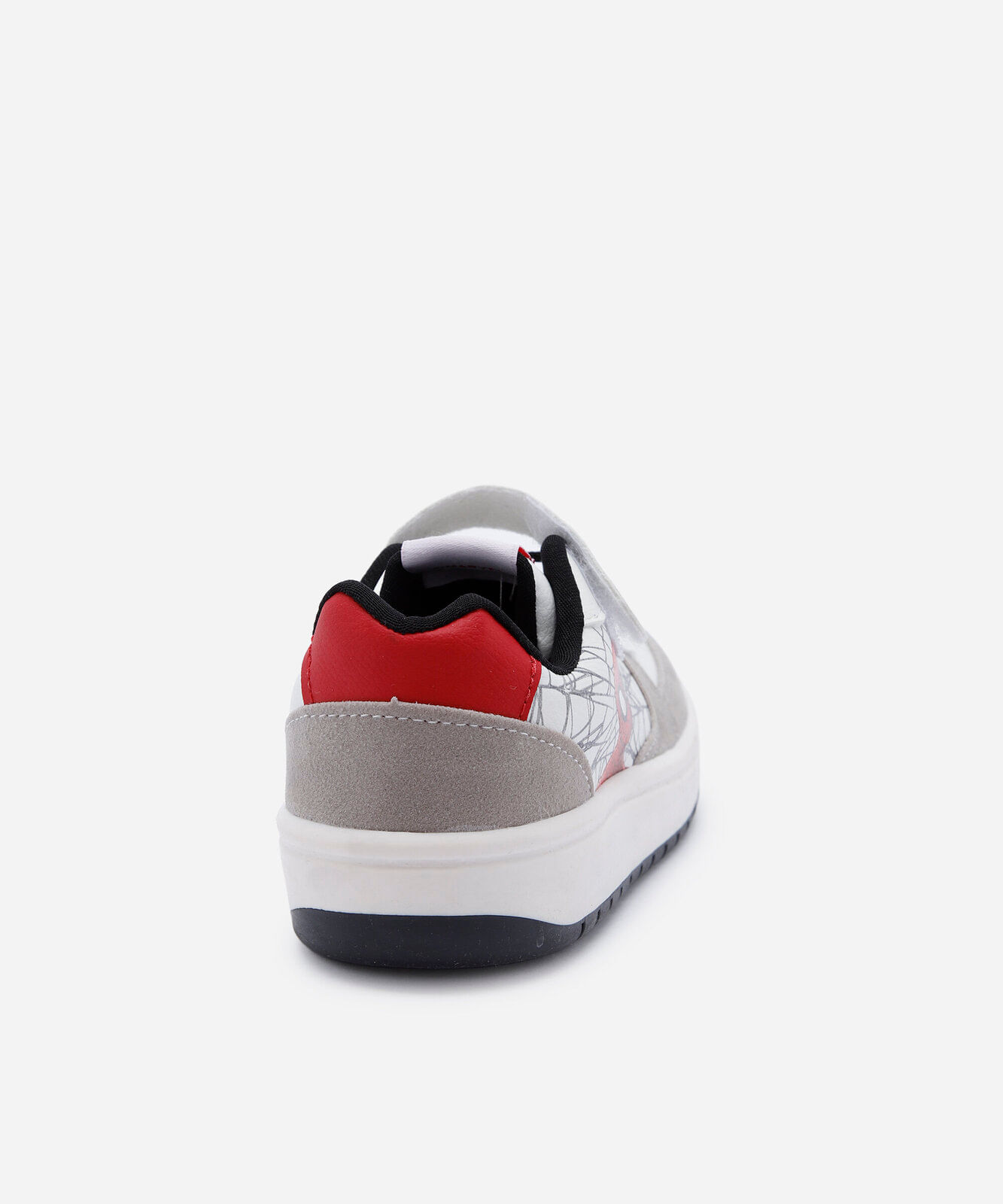 tênis casual infantil com recortes e velcro homem aranha branco
