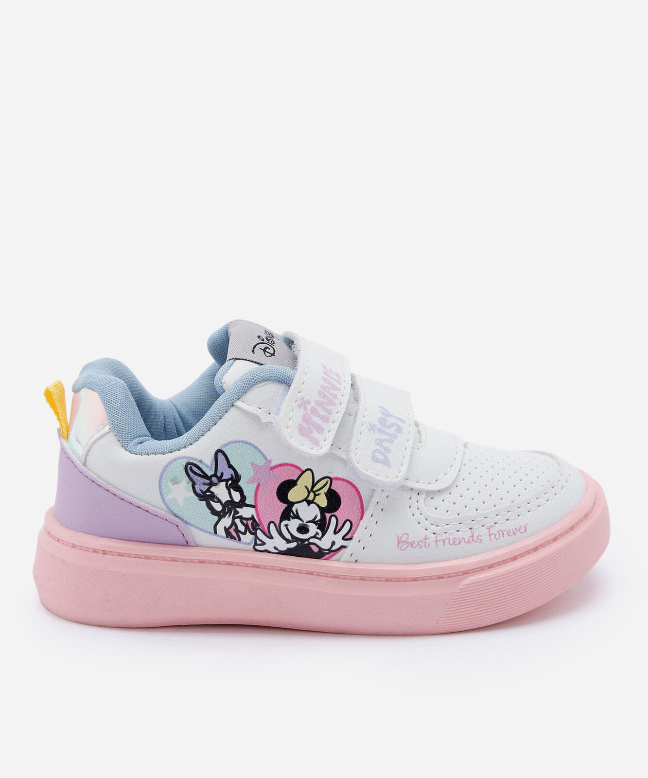 tênis infantil com velcro minnie mouse branco