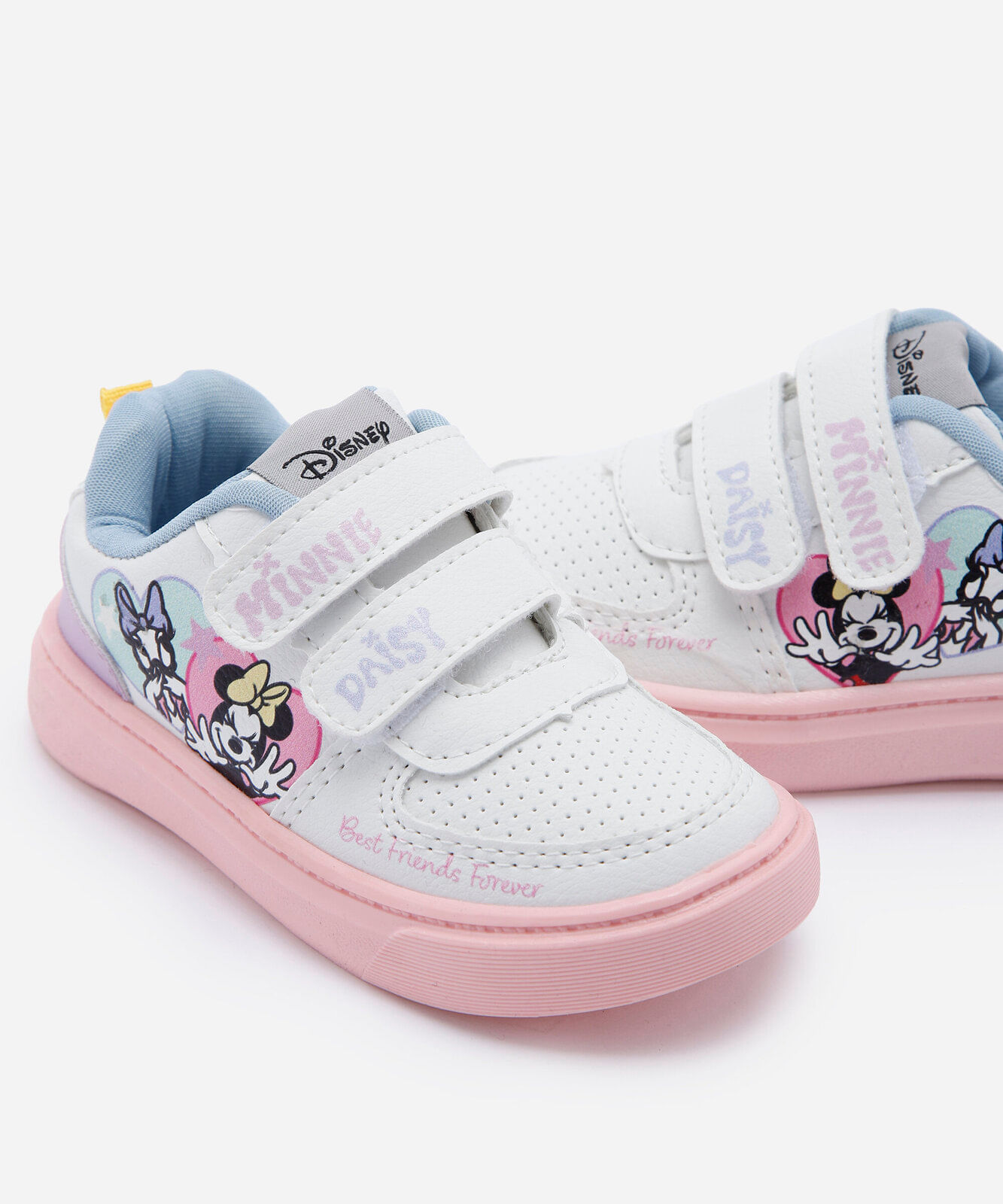 tênis infantil com velcro minnie mouse branco